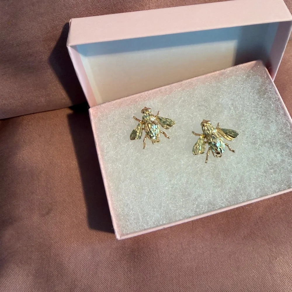 14kt Gold Bee Pin -Set of Two